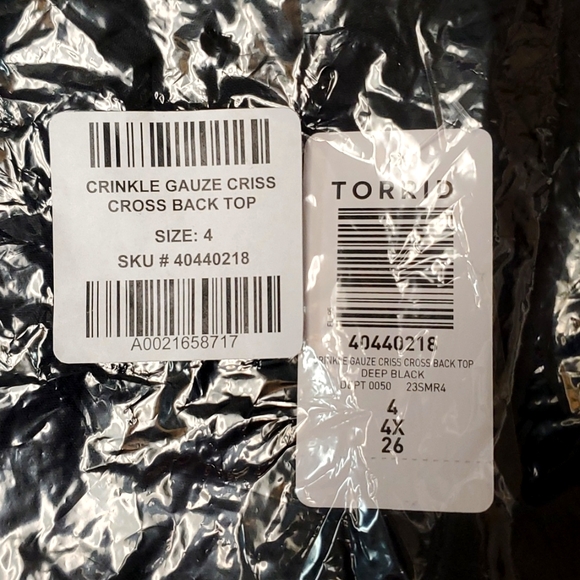❤️NWT VINTAGE TORRID TOP - WASHABLE CRINKLE GAUZE - PEPLUM CORSET BACK PLUS SIZE - Picture 9 of 14